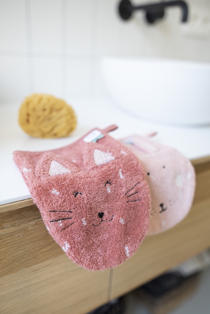 Washandje 2-pack | Mrs. Cat - Mrs. Rabbit  